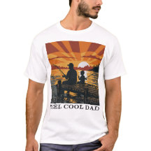 Tolle Papa Vintage Sonnenuntergang Angler T-Shirt 