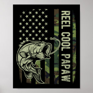 Tolle Papaw-Tarnung Amerikanische Flagge Vatertag Poster