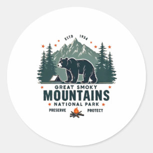 Tolle Park Smoky Mountains Bären-Wanderabenteuer Runder Aufkleber