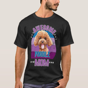 Tolle Pudel-Mutter Retro-Sonnenuntergang Mutter Hu T-Shirt