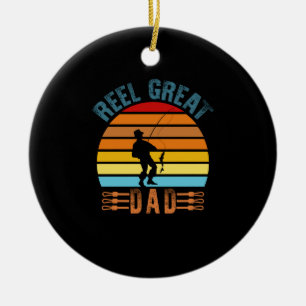 Tolle Rolle Super Papa Vatertag Angler Papa Keramik Ornament
