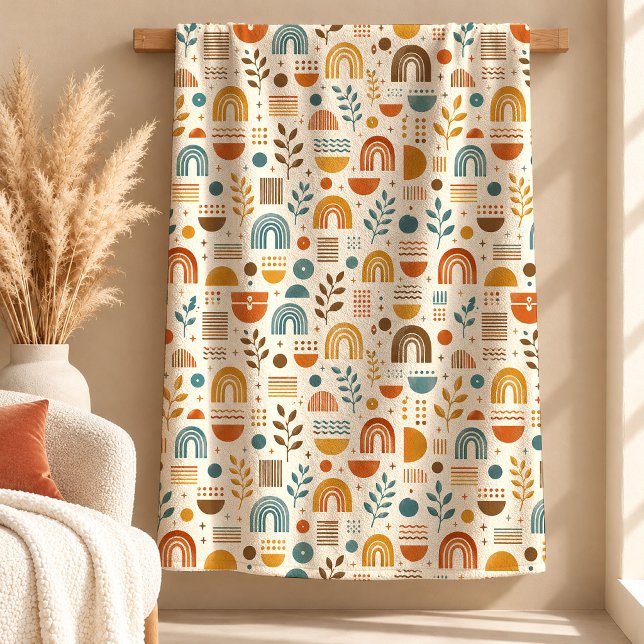 Tolle Rust-Sage-Blatt-Wurfdecke Design Fleecedecke (Gorgeous Rust Sage Leaves Throw Blanket Design)