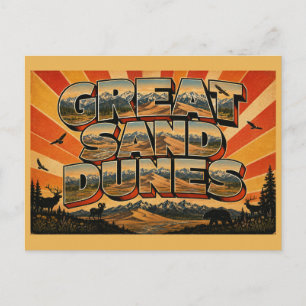 Tolle Sanddünen Colorado Düne Berg Kunst Postkarte