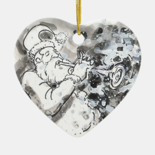 "Tolle Sankt " Keramikornament (Vorne)