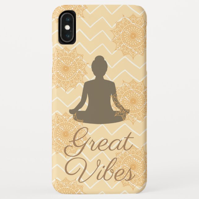 Tolle Schwingungen Sitzende Lotus-Pose Case-Mate iPhone Hülle (Rückseite)