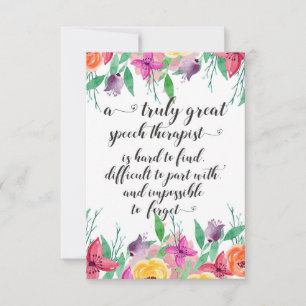 Tolle Sprachtherapeut danken SLP Geschenk Dankeskarte