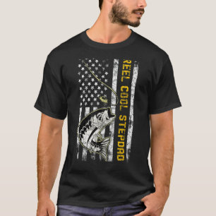 Tolle Stiefvater-USA-Flagge-Angeln für den Vater T-Shirt