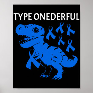 Tolle T-Rex Typ-1-Diabetes-Aufklärung  Poster