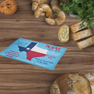 Tolle Tatsache Glas des Bundesstaates Texas Schneidebrett