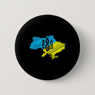 Tolle ukrainische Karte - Ukrainische Flagge Button