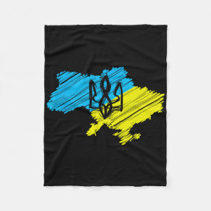 Tolle ukrainische Karte - Ukrainische Flagge  Fleecedecke