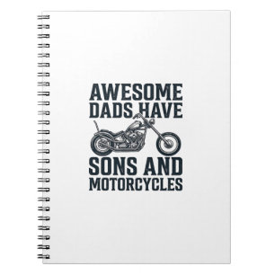 Tolle Väter haben Söhne und Motorräder Design_1 Notizblock