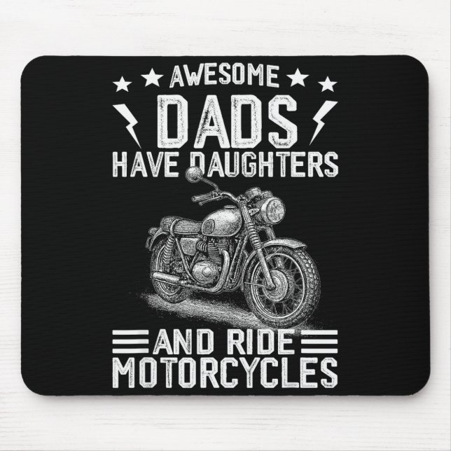 Tolle Väter haben Töchter und fahren Motorräder F Mousepad (Vorne)