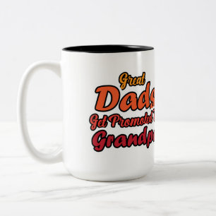 Tolle Väter werden zum Opa Retro-Typographie Zweifarbige Tasse
