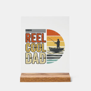 Tolle Vintage-Angler T-Shirt Gestaltung für den Pa Acrylschild