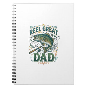 Tolle Vintage-Angler-Vater-Shirt Design Notizblock