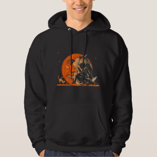 Tolle Vintage-Hexe und Mond Halloween  Hoodie