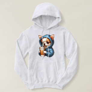 Toller Chihuahua-Drink-Kaffee aus dem Cup Hoodie