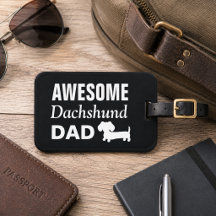 Toller Dachshund-Vater Vatertag-Gepäckanhänger
