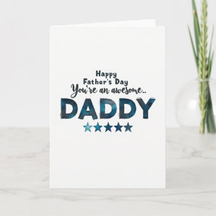 Toller Daddy Teal Sterne Karte