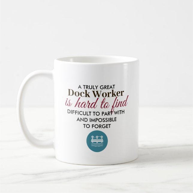 Toller Dockarbeiter personalisiertes Namensgeschen Kaffeetasse (Links)