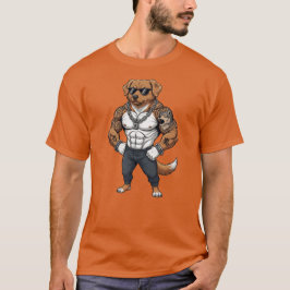 Toller Dog, muscular, tattooed, bodybuilder  T-Shirt