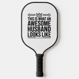 Toller Ehemann Krone Typografie Pickleball Schläger