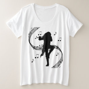 Toller einsamer Flötenspieler Musik Große Größe T-Shirt