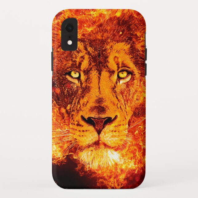 Toller Flammender Löwe Case-Mate iPhone Hülle (Rückseite)