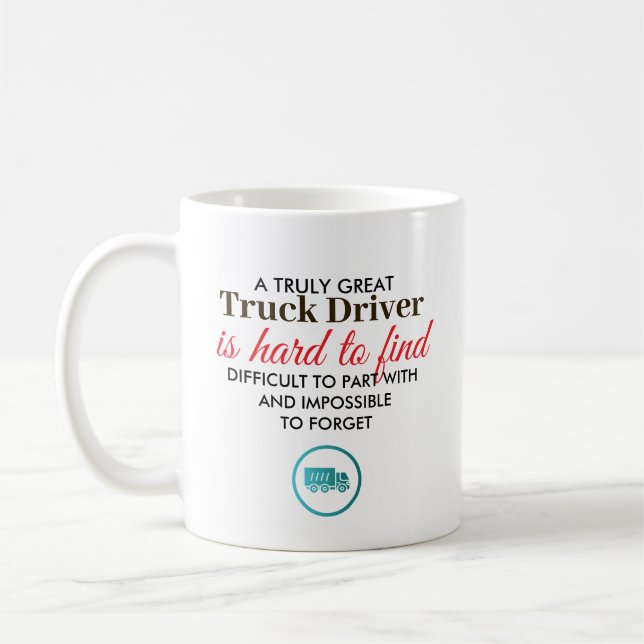 Toller Geschenkname für LKW-Fahrer personalisiert Kaffeetasse (Links)