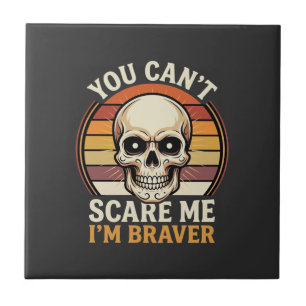 Toller Halloween-Totenkopf Retro-Horror-Design_1 Fliese