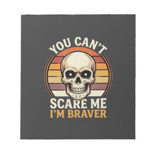 Toller Halloween-Totenkopf Retro-Horror-Design_1 Notizblock