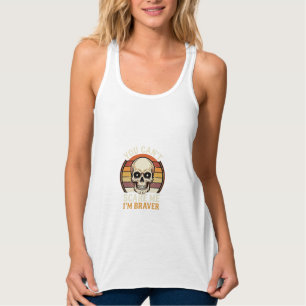 Toller Halloween-Totenkopf Retro-Horror-Design_1 Tank Top