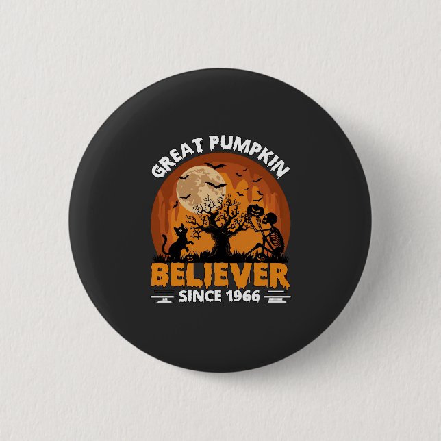 Toller Kürbislanhänger seit Halloween-Skelett Ca Button (Vorderseite)