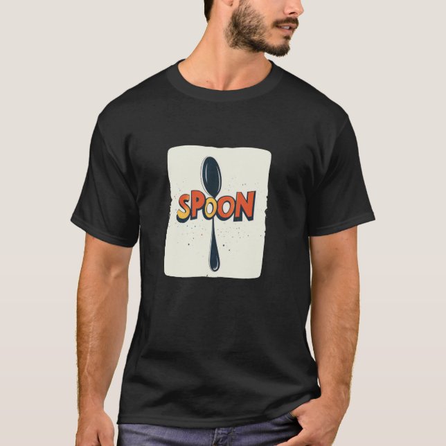 Toller Löffel mit farbenfrohem Statement-Kostüm T-Shirt (Vorderseite)