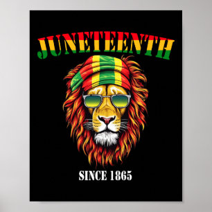 Toller Löwe Juneteenth Cool Schwarze Geschichte 19 Poster