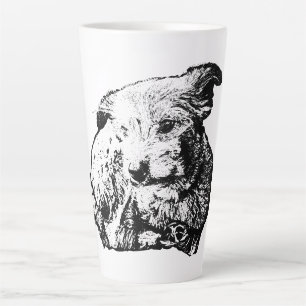 Toller Mischlings-Hund Schwarz-Weiß-Tasse Milchtasse