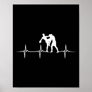 Toller Muay-Thai-Herzschlag-Kickboxer-MMA-Training Poster
