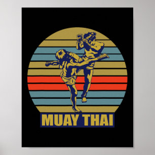 Toller Muay-Thai-Kickboxer-Kampfsportler Thailand Poster