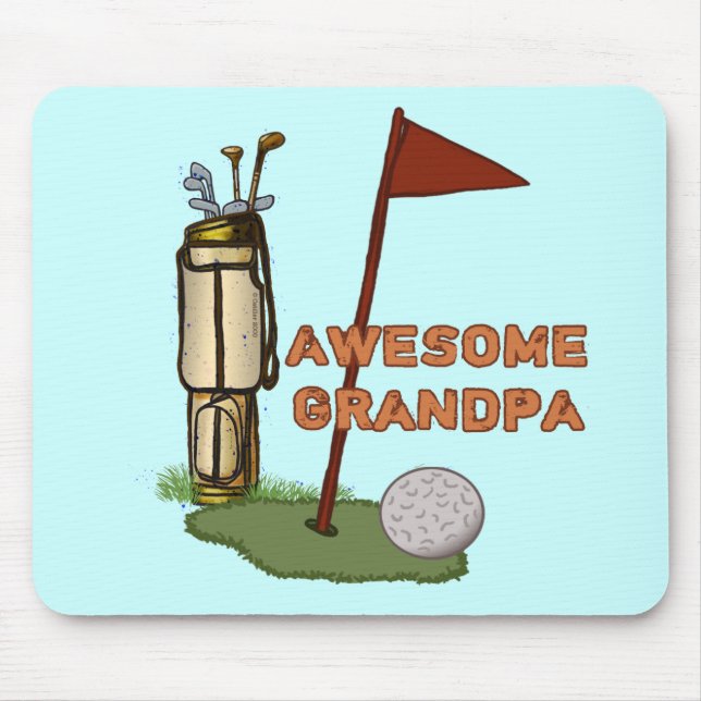 Toller Opa Golf Mousepad (Vorne)