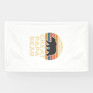 Toller Papa Bär Retro Sonnenuntergang Vintage Vekt Banner