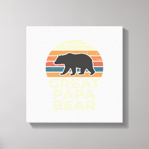 Toller Papa Bär Retro Sonnenuntergang Vintage Vekt Leinwanddruck