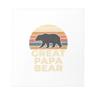 Toller Papa Bär Retro Sonnenuntergang Vintage Vekt Notizblock