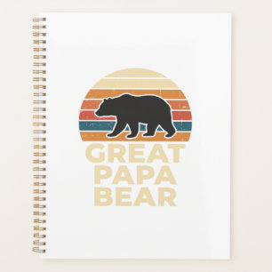 Toller Papa Bär Retro Sonnenuntergang Vintage Vekt Planer