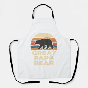 Toller Papa Bär Retro-Sonnenuntergang Vintage-Vekt Schürze