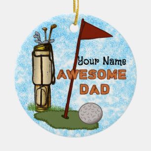 Toller Papa Golf-Schmuck Keramik Ornament