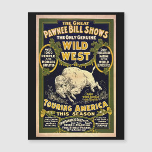Toller Pawnee Bill 1903 - Vintage Wilder Westen Magnetkarte