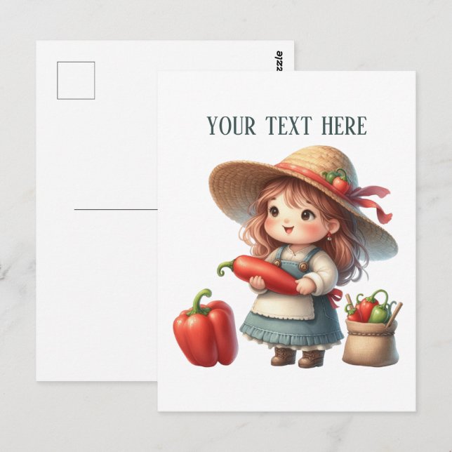 Toller Pfefferliebhaber Gärtner anpassbar Postkarte (Vorne/Hinten)