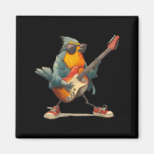 Toller Robin-Vogel mit E-Gitarre für Jungen A Magnet