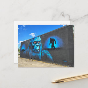 Toller Sasquatch in Blau Postkarte